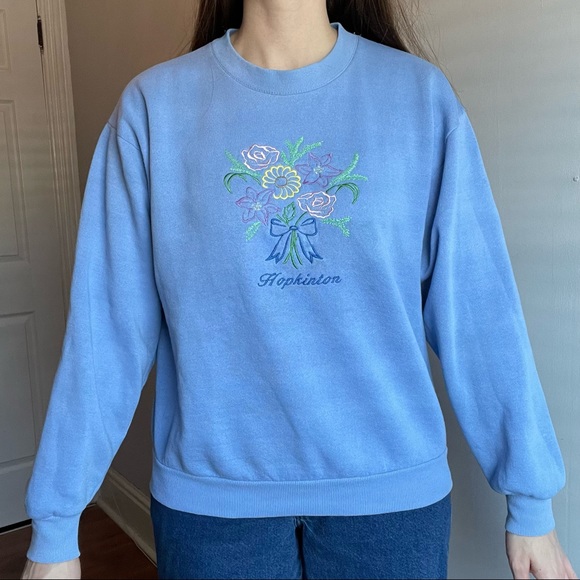 Vintage sky blue pullover sweatshirt by Winona USA - Picture 3 of 4